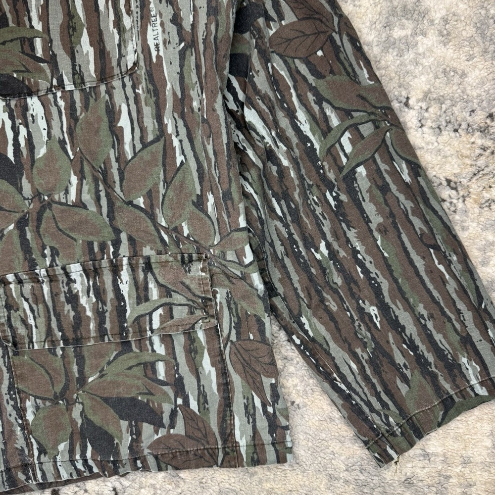 Vintage Sports Afield Shirt Mens Realtree Original Treebark Hunting Large 90s - Picture 3 of 10